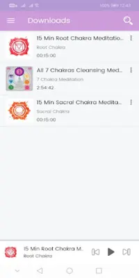 Cleansing Chakra Meditation android App screenshot 0