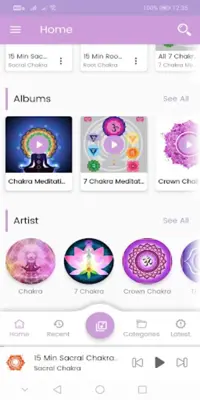 Cleansing Chakra Meditation android App screenshot 1